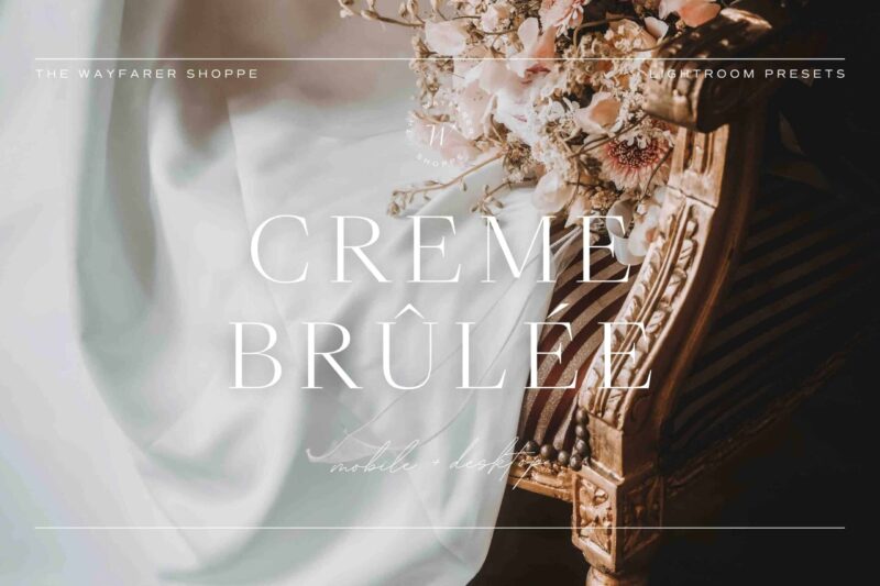 5 Creme Brûlée Lightroom Presets | Mobile + Desktop