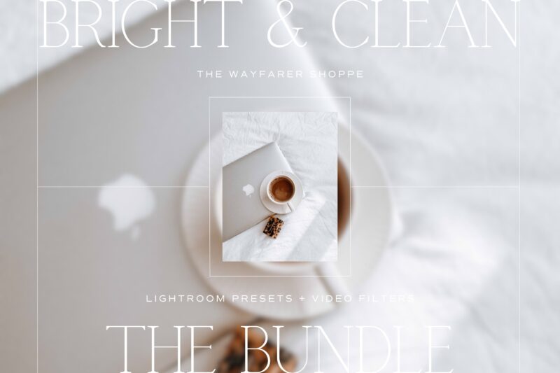 Bright and Clean Lightroom Presets + Video Filters Bundle